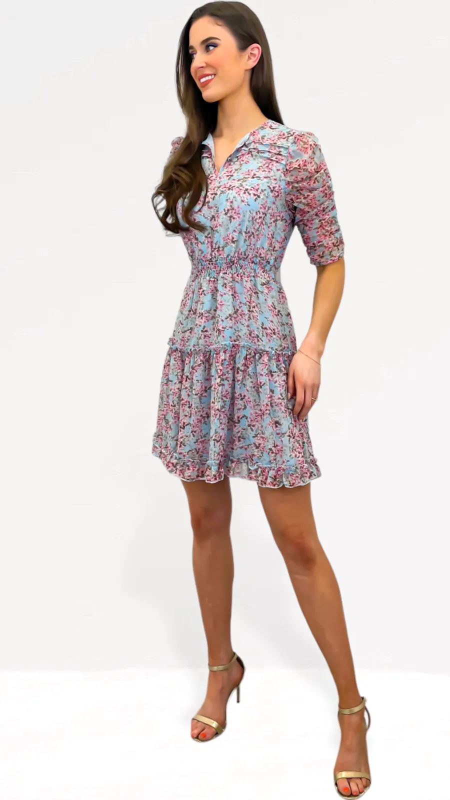 4-A0588 Aida Ditsy Floral Dress