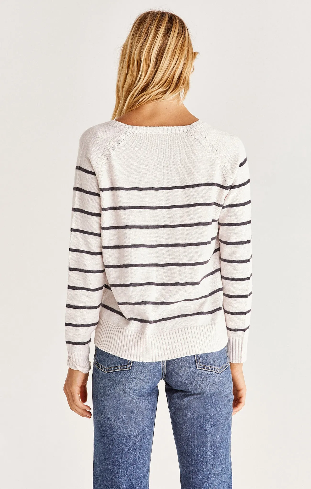 Andi Stripe Henley Relaxed Fit Sweater