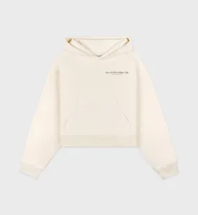 Athletic Club Cropped Hoodie - Cream/Navy