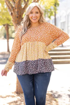 Blooming Daisy Top, Rust