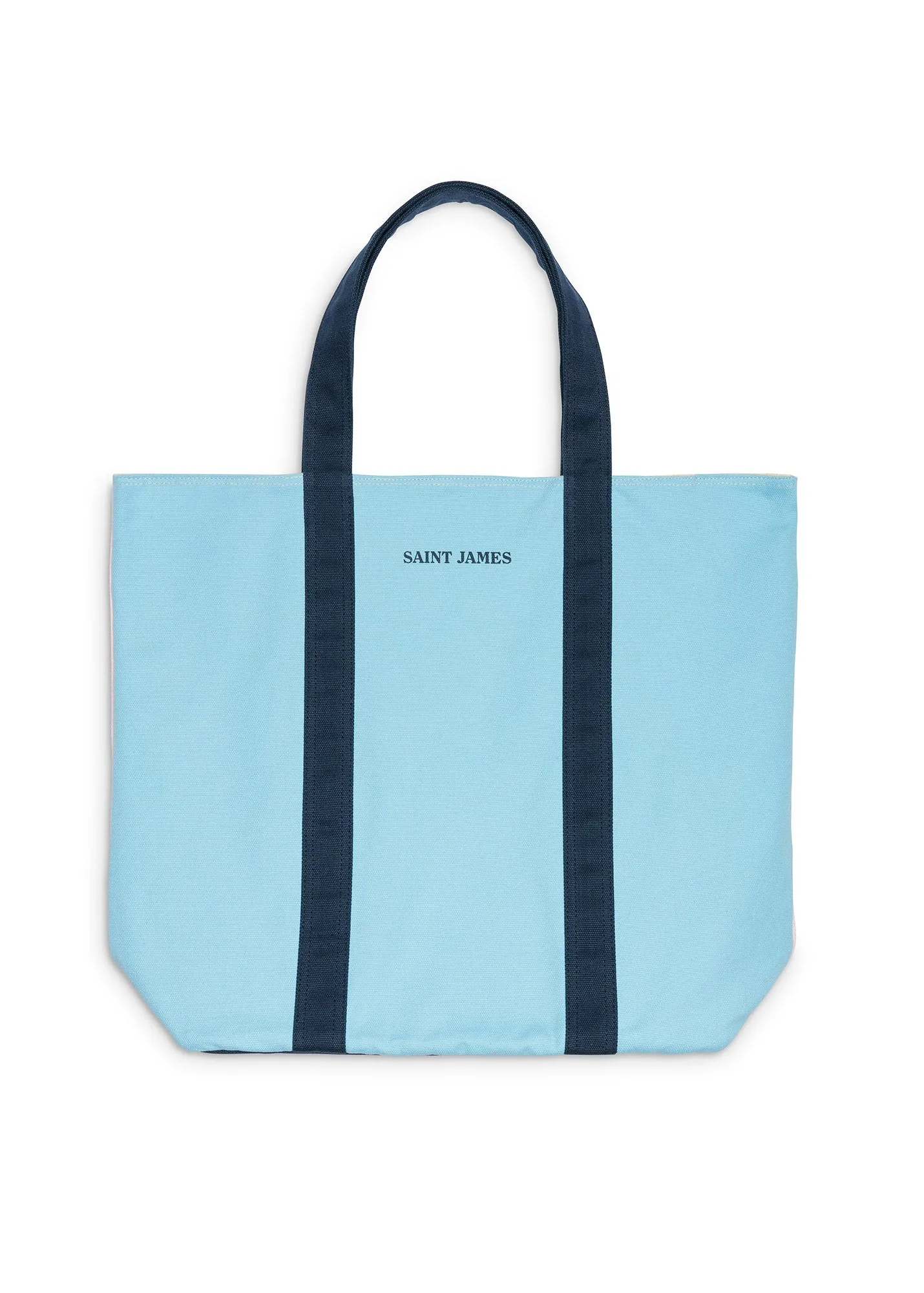 CABAS - Reversible Tote Bag | 100% Cotton (LIGHT BLUE / PALE PINK)