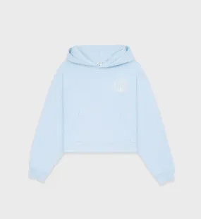 Central Park Cropped Hoodie - Baby Blue/Cream