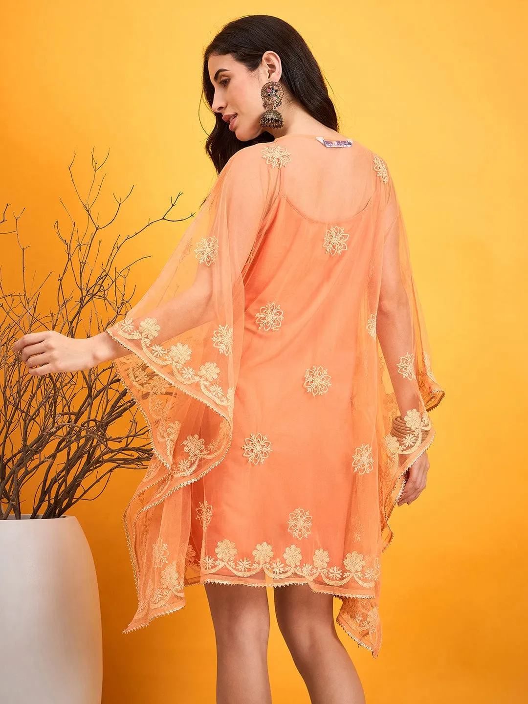 Chikankari Festive Glam Dress