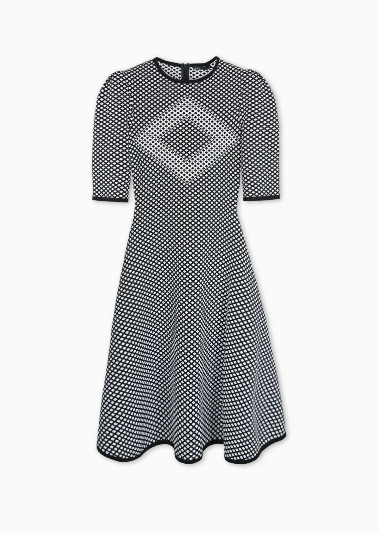 Chloe – Short Sleeve Diamond Motif Dress