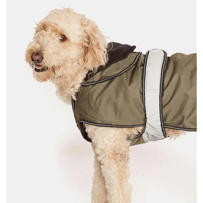 Danish Design - The Ultimate 2 in 1 Waterproof and Fleece Dog Coat - Khaki