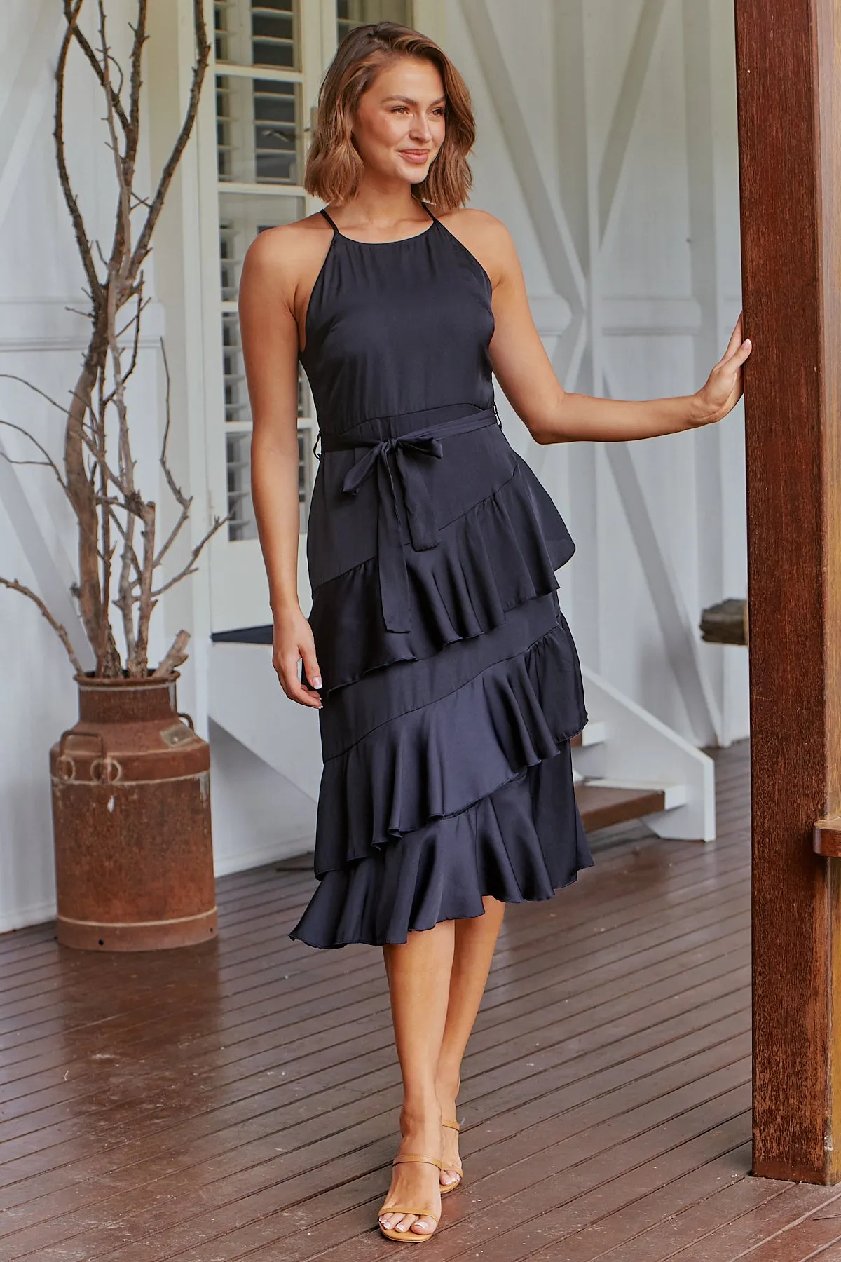 Dawn Dark Ink Evening Dress