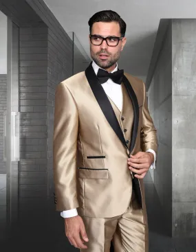 ENZO VII CHAMPAGNE TAILORED FIT 3 PC TUXEDO