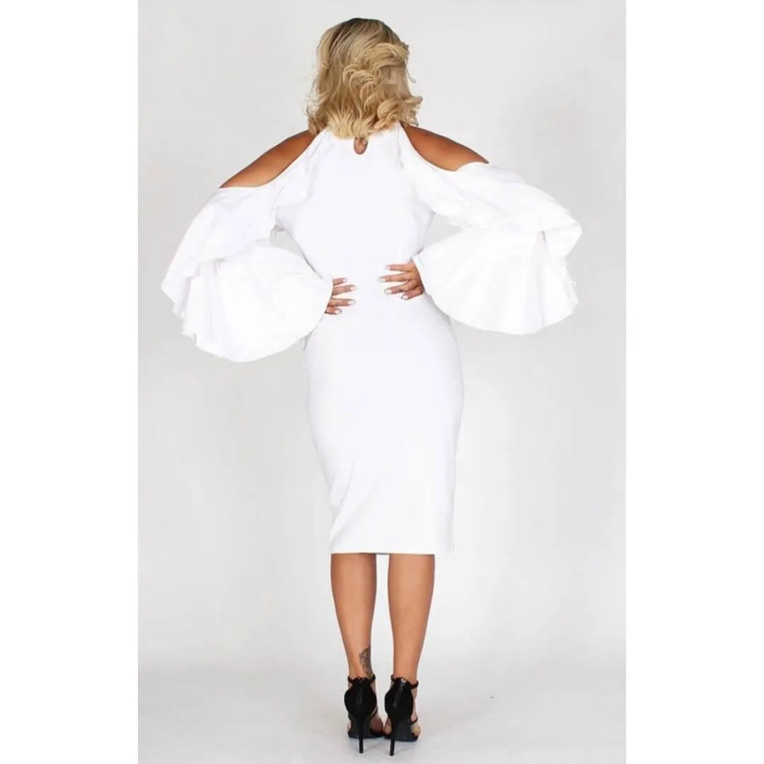 Fly Me Away Body-Con Dress-White