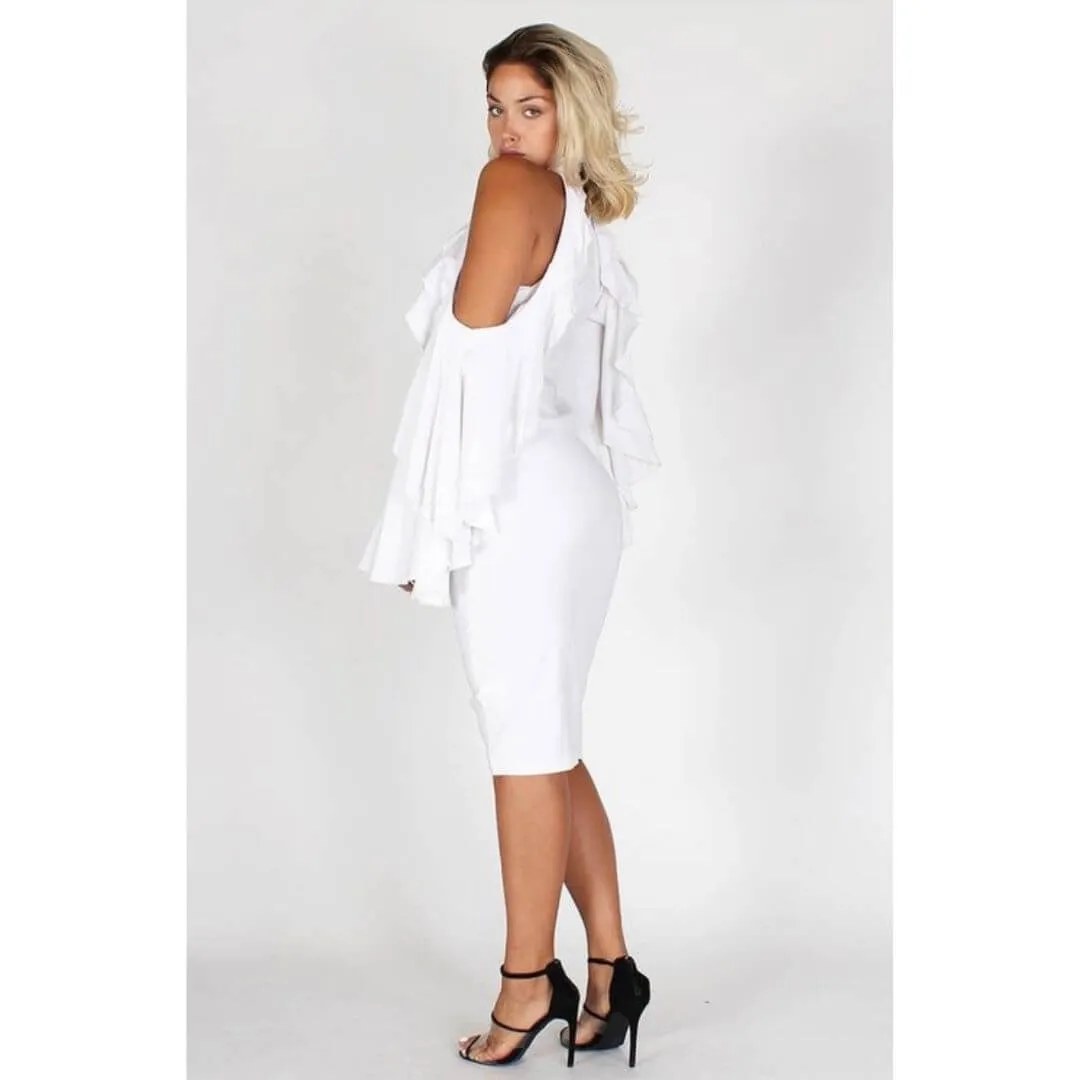 Fly Me Away Body-Con Dress-White