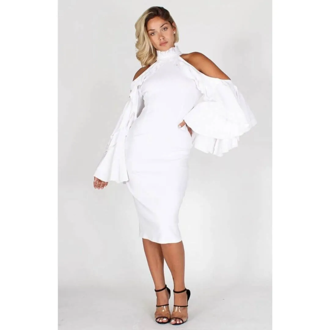 Fly Me Away Body-Con Dress-White