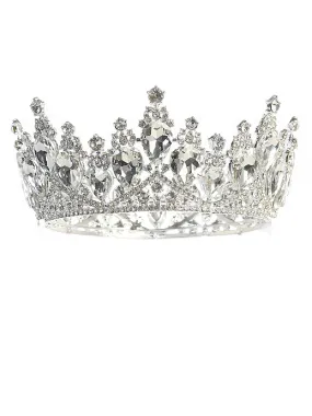 Girls Multi Color Big Crystal Royal Wedding Pageant Tiara