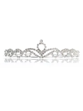 Girls Multi Color Central Crystal Delicate Wedding Tiara