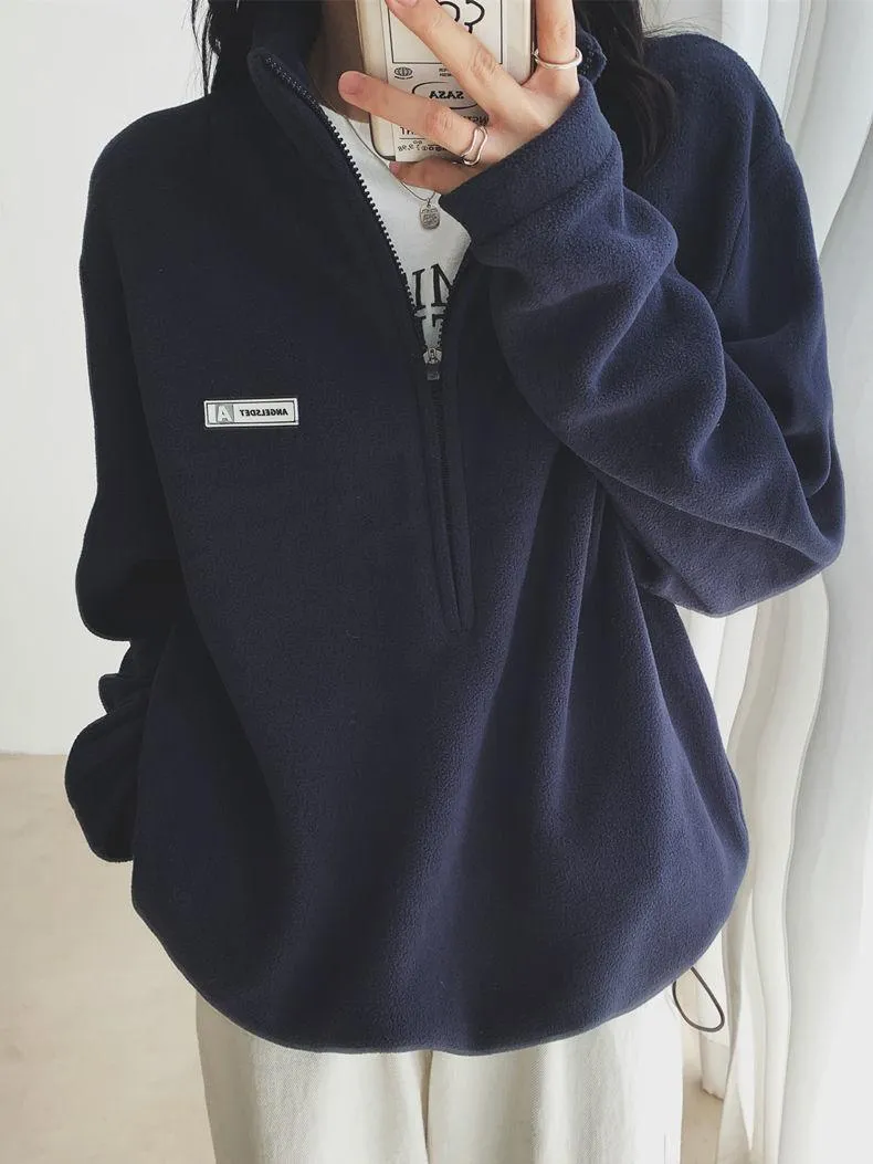 Half Zipper Fleece Sweatshirt