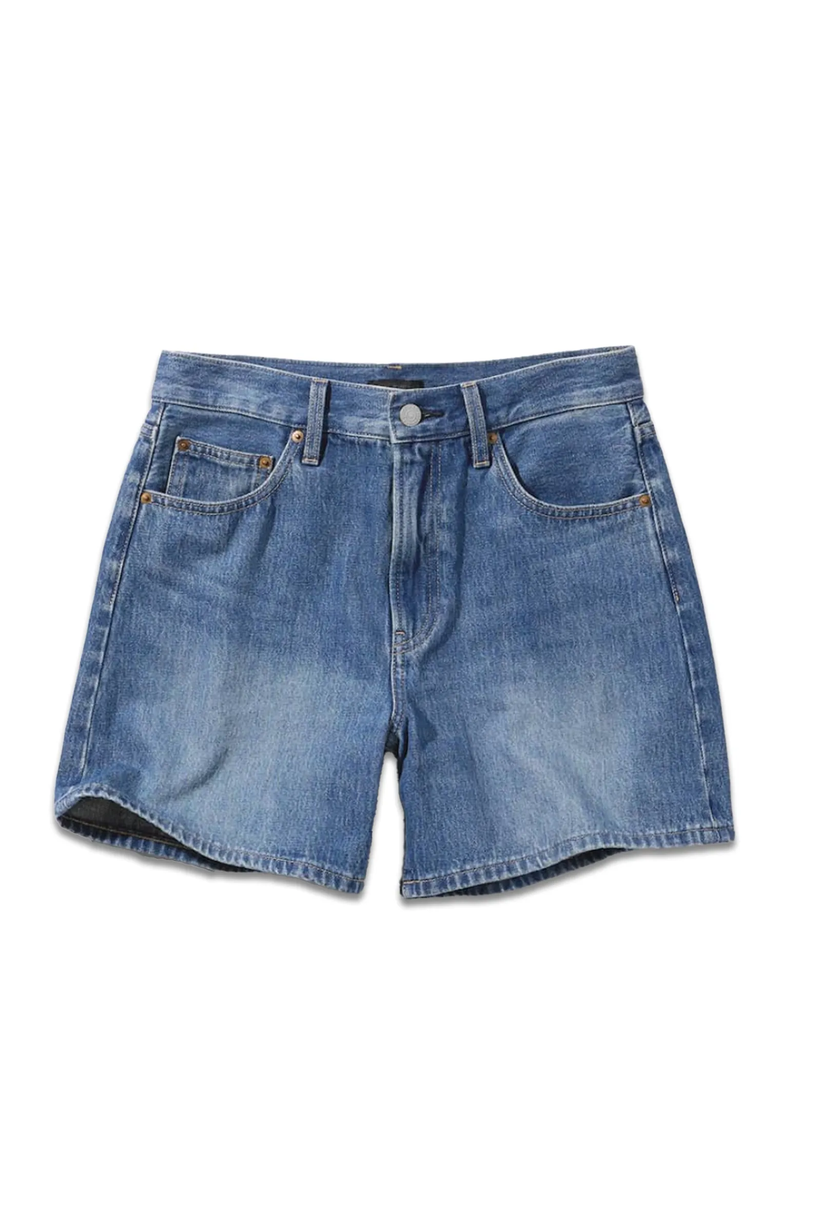 High Rise Baggy Denim Shorts