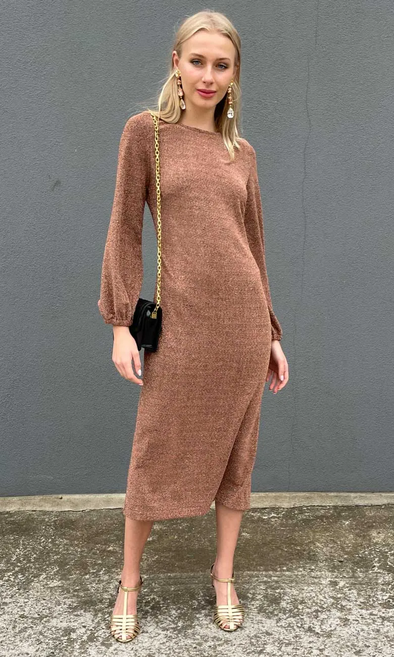 HOSS Glam Dress - Copper