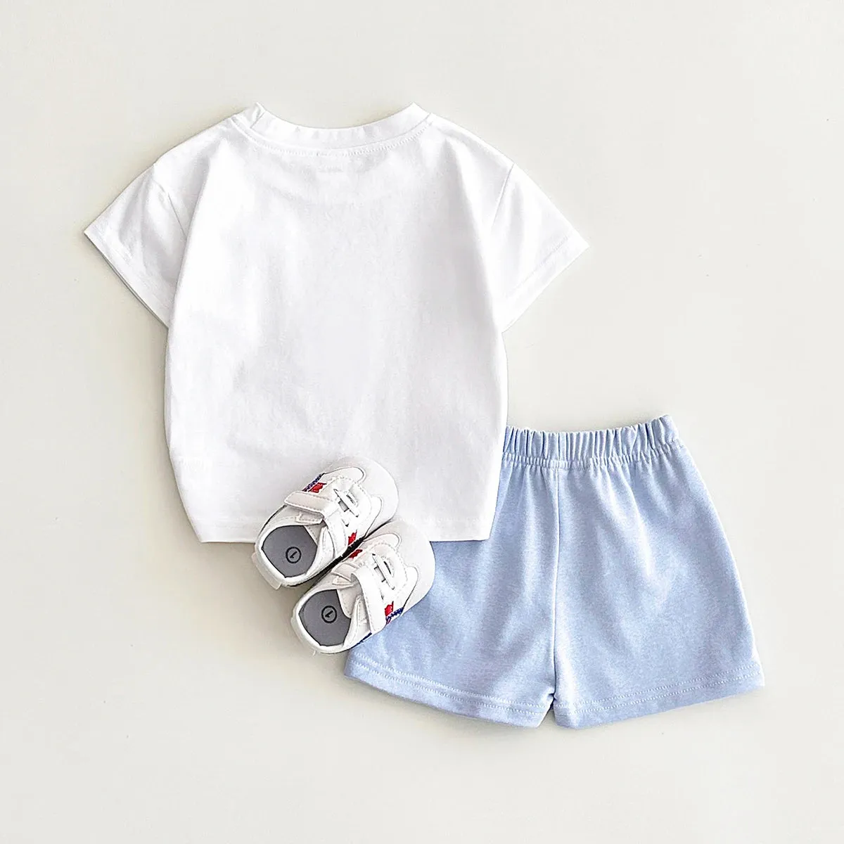 Ice Cream Tee & Solid Shorts Set