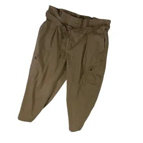 Khaki Paperbag Waist Cargo Pants