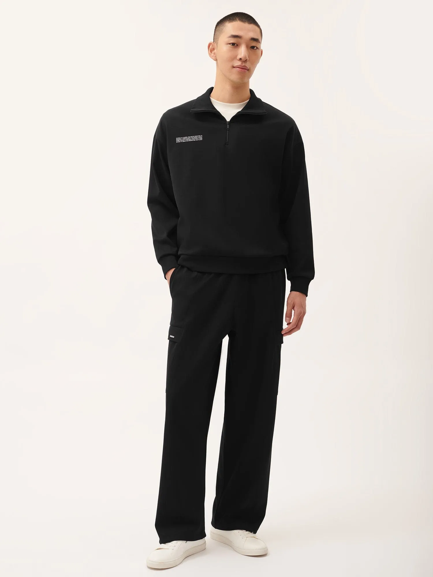 Mens DNA Double Jersey Cargo Trousers—black