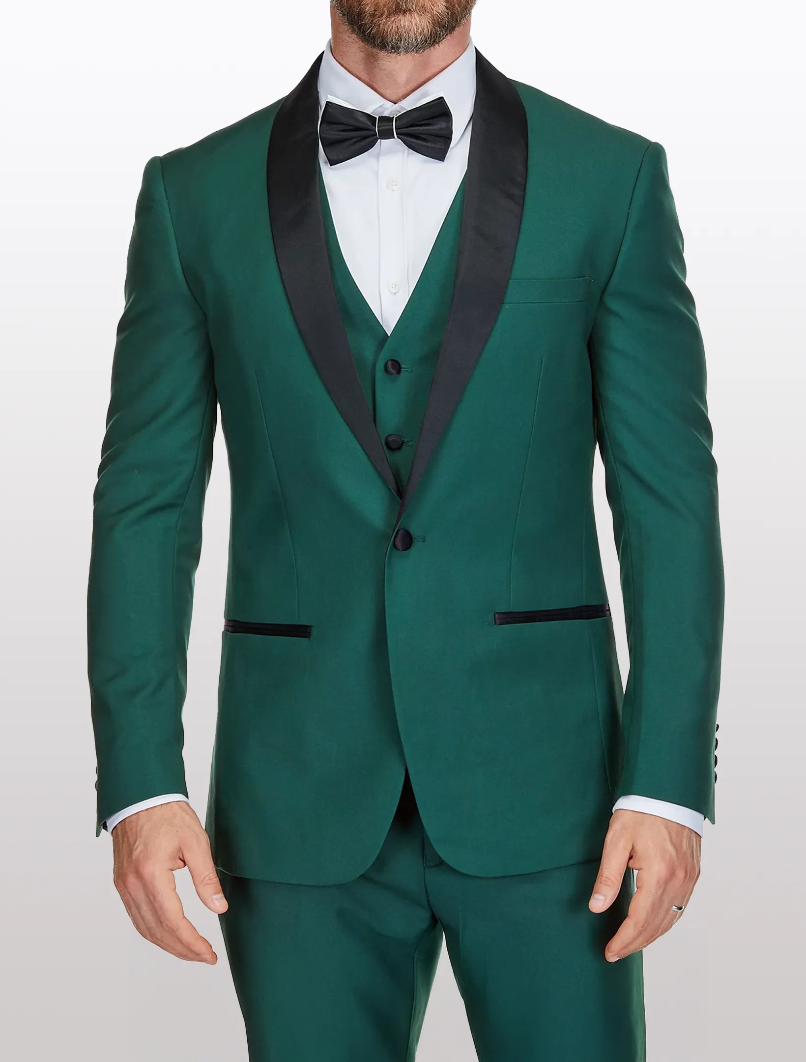 Men's Hunter Green Shawl Lapel Tailored Fit Tuxedo