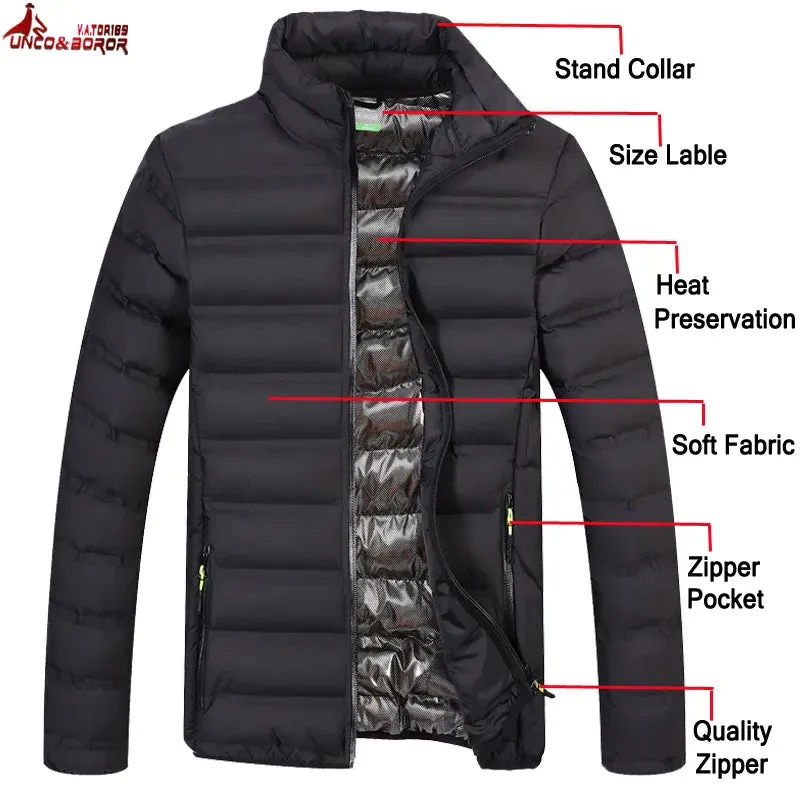 Mens Windbreaker Motorcycle Winter Jacket