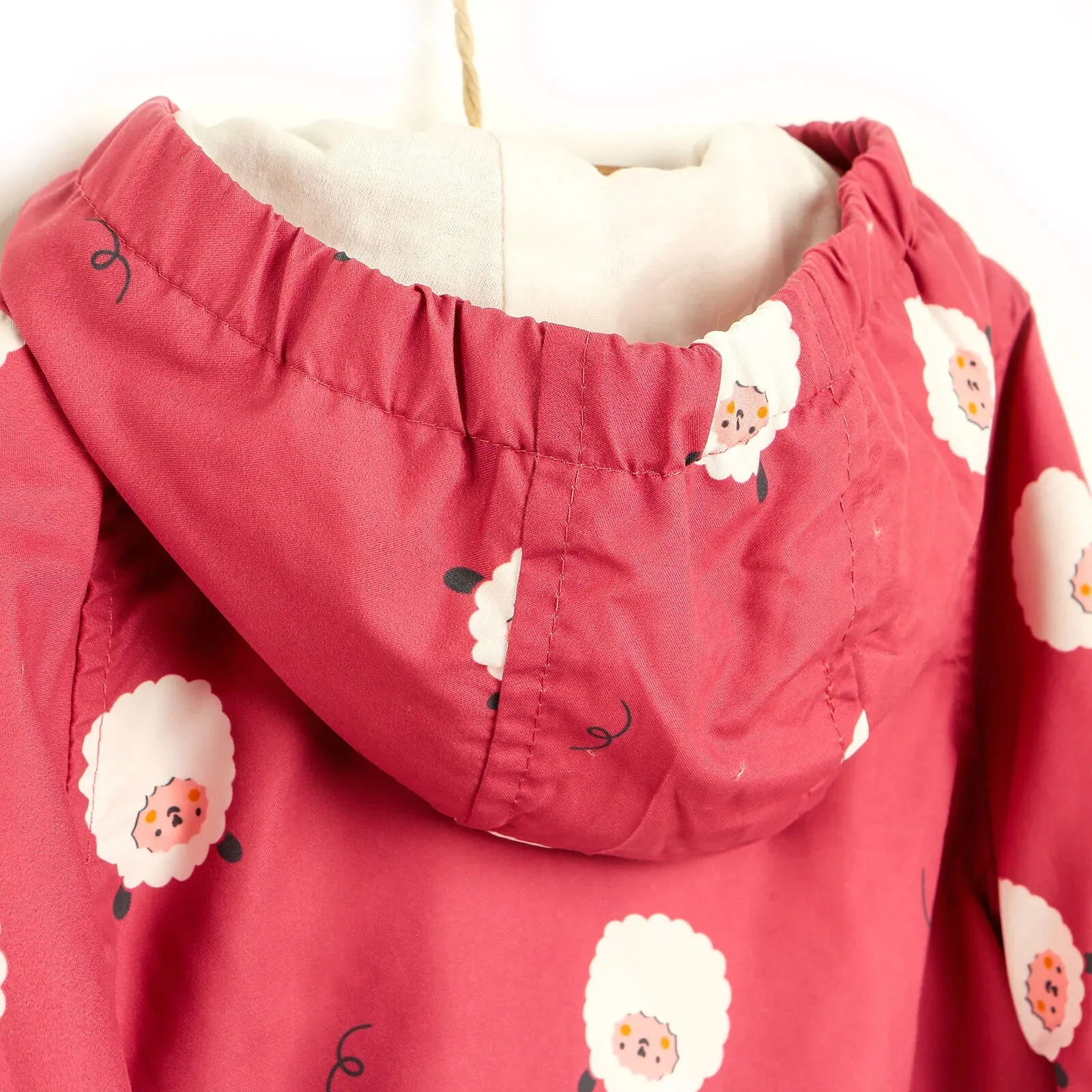 Midimod Basic Baby Girl Sheep Printed Ho - Light Rose