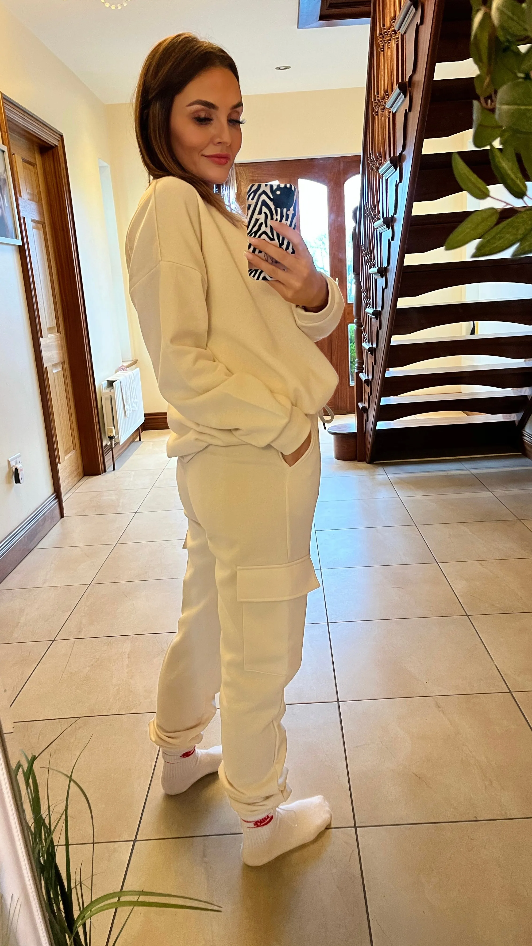 NM HELENE CARGO SWEAT PANT - PEARLED IVORY