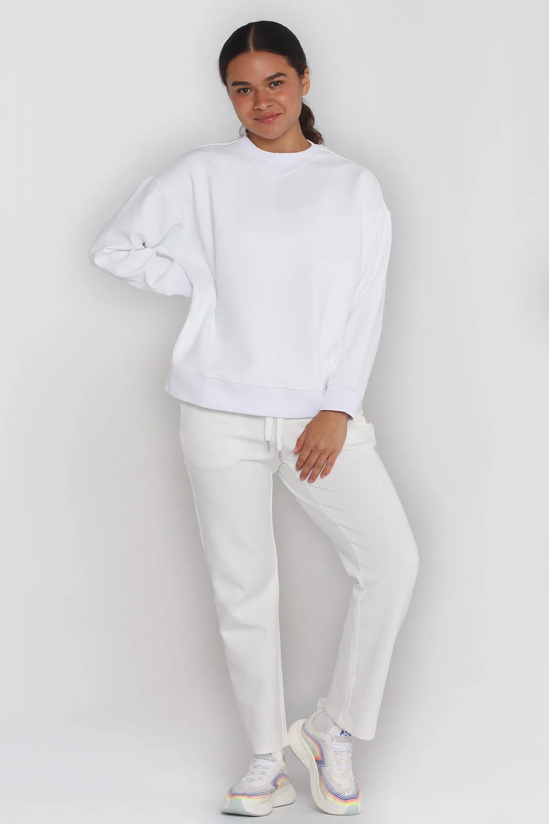 Oversized Crewneck Fleece Pullover Sweatshirt