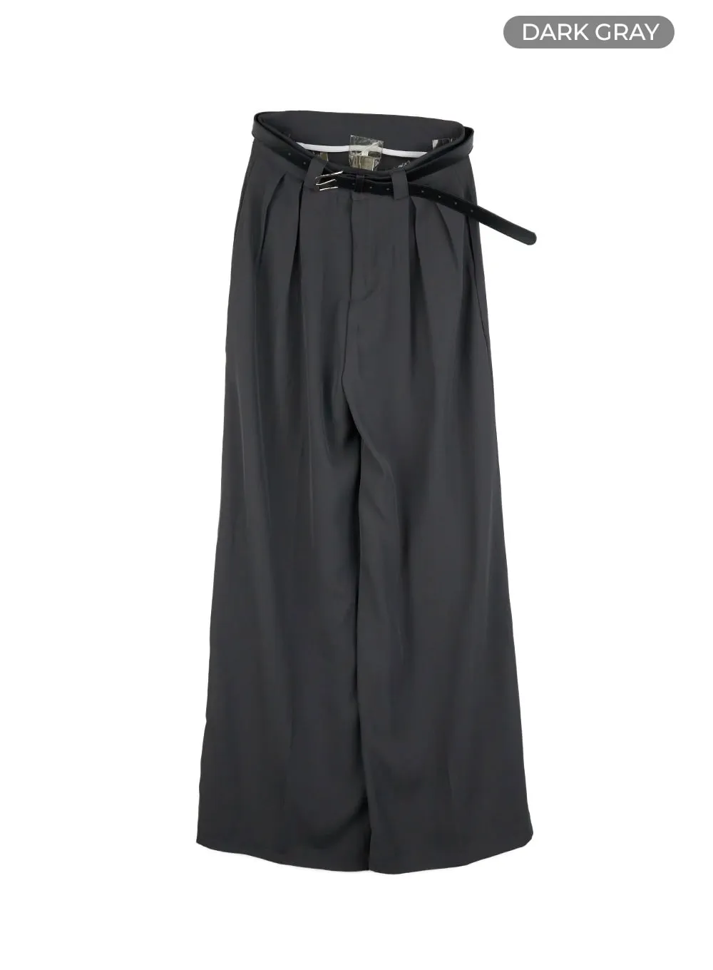 Pintuck Wide Leg Tailored Pants OL430