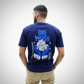 "One Vision" Oversized Blue T-Shirt By DemonWear for Him