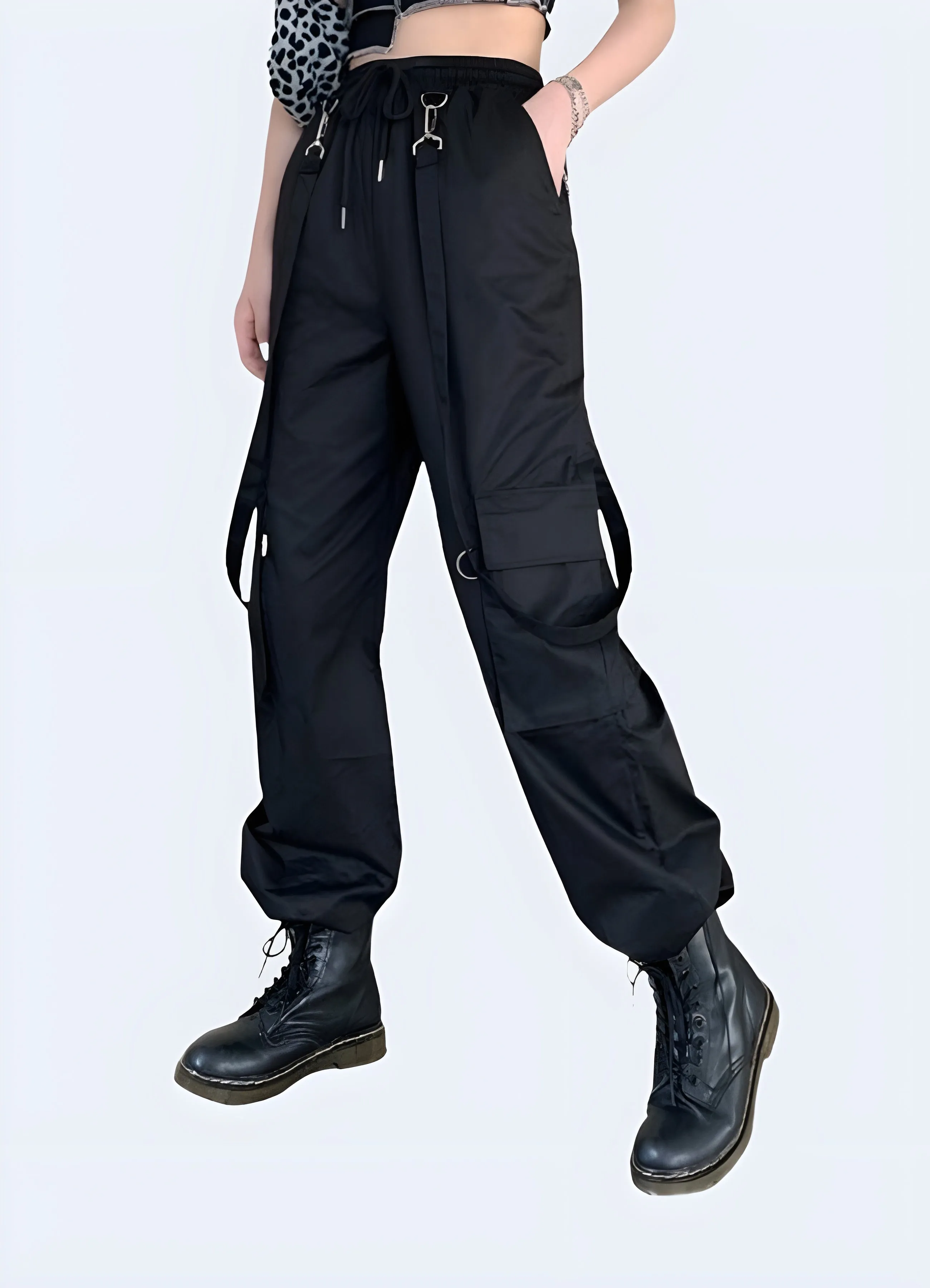 Techwear Cargo Pants With Straps Women