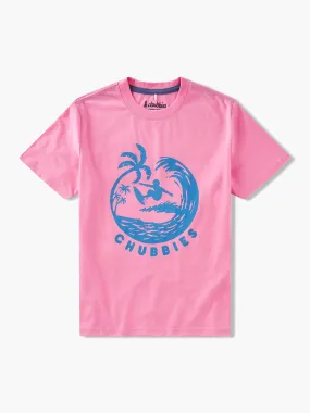 The Surfer (Boys Non Pocket Graphic T-Shirt) - Pink