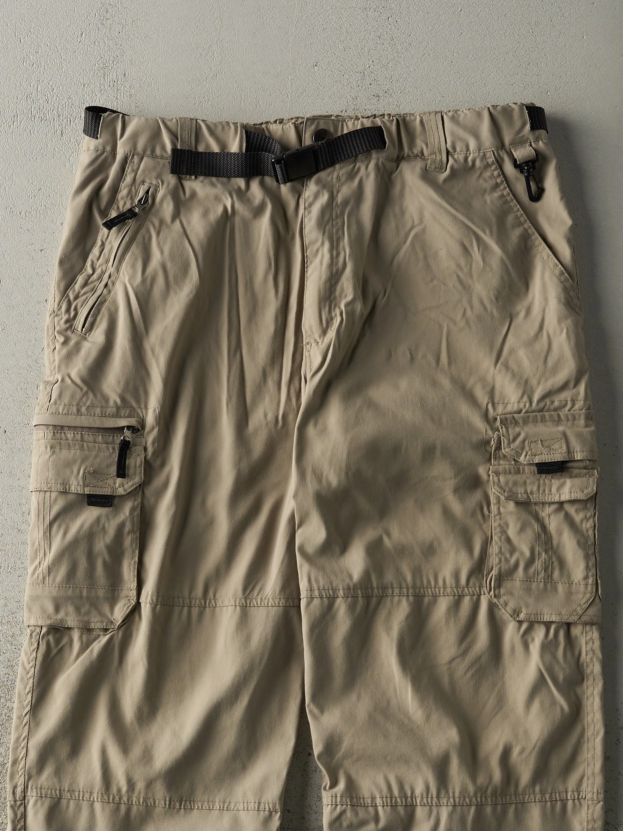 Vintage Y2K Beige Light Weight Cargo Utility Pants (36x29.5)