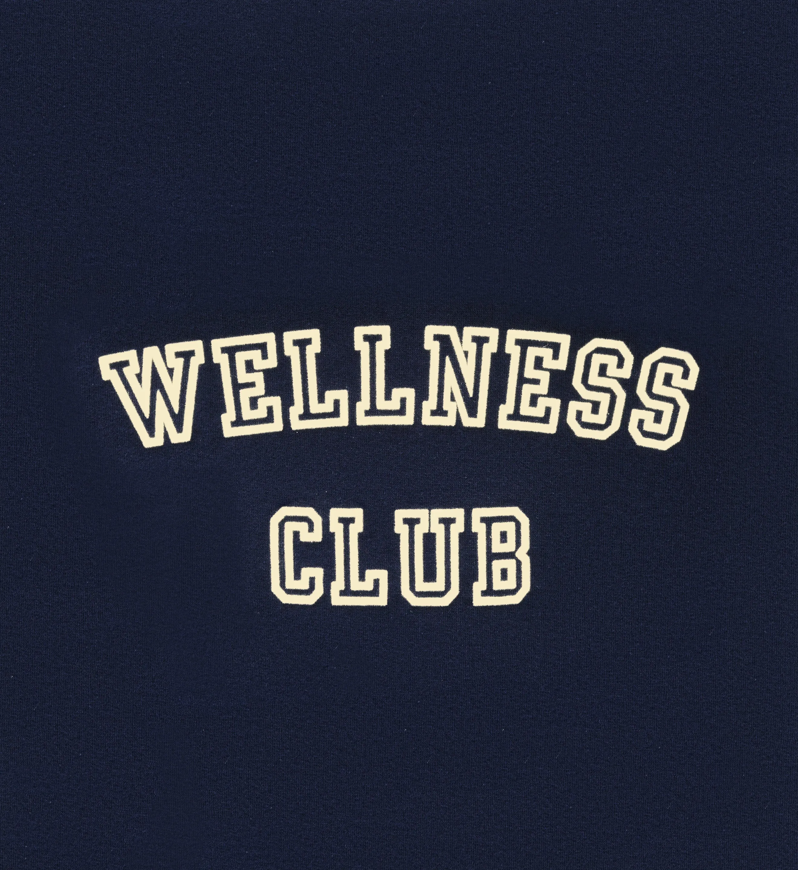 Wellness Club Flocked Hoodie - Navy/Cream