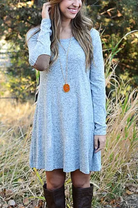 Wholesale Long Sleeve Round Neck Casual Dress