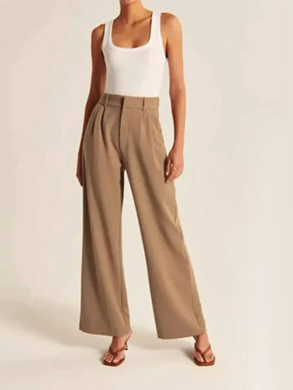 Wide Leg Tailored Pants