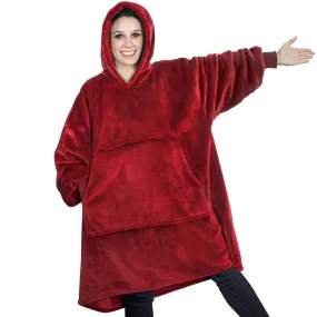 Winter Oversized Hoodie Sweatshirt Women Blanket with Sleeves Giant TV Blanket Sherpa Fleece Hoodies Bathrobe Casaco Feminino